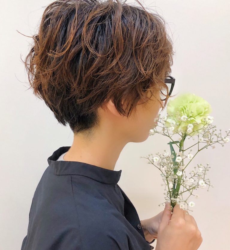 ツーブロックショートパーマ お客様実例 浦安のボブ ショートヘアの専門家